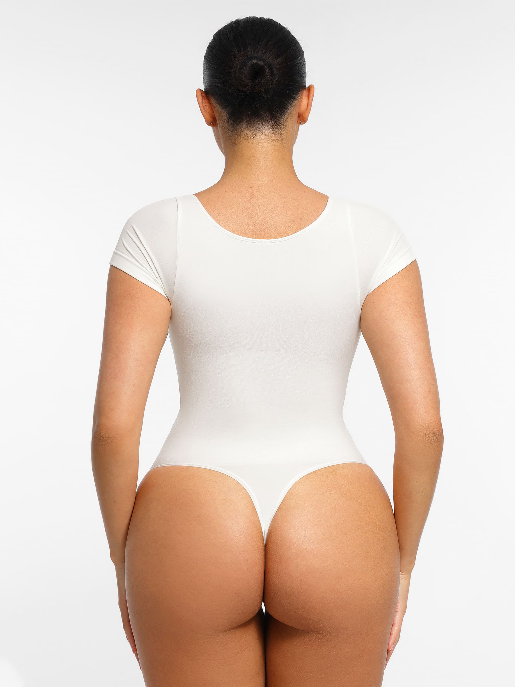 Tummy Control Seamless Short-Sleeve Bodysuit - Image 22