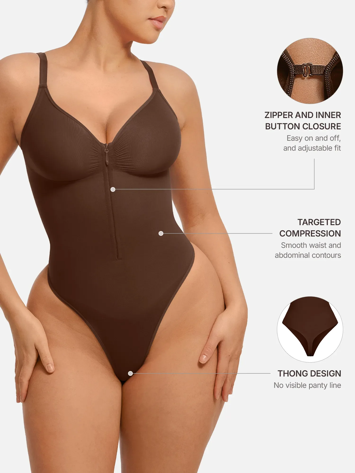 Tummy Control Seamless Zipper Bodysuit [BOGO] - Image 15