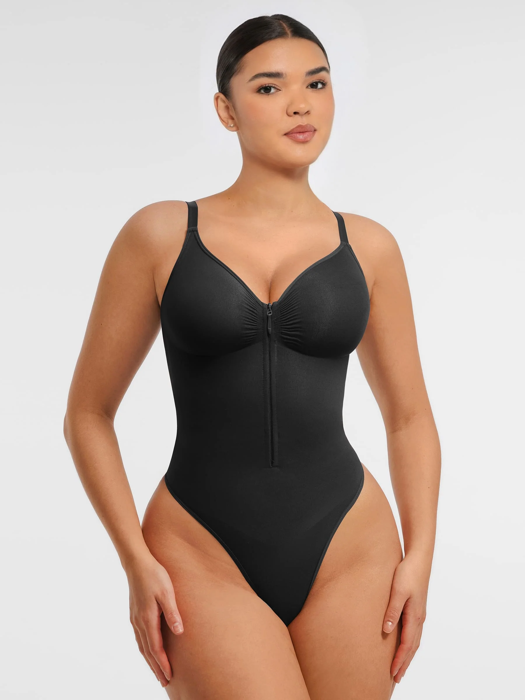 Tummy Control Seamless Zipper Bodysuit [BOGO] - Image 2