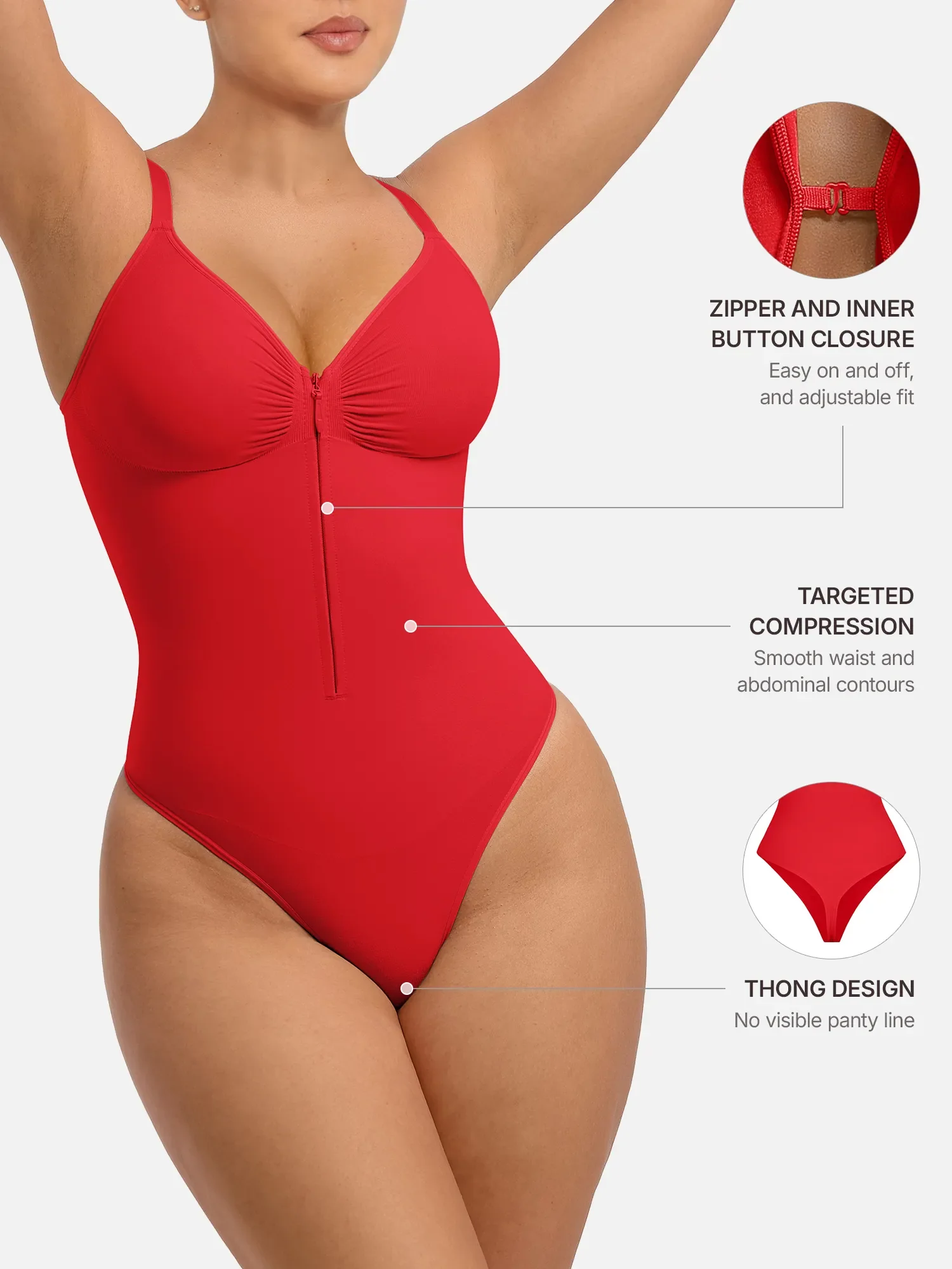 Tummy Control Seamless Zipper Bodysuit [BOGO] - Image 27