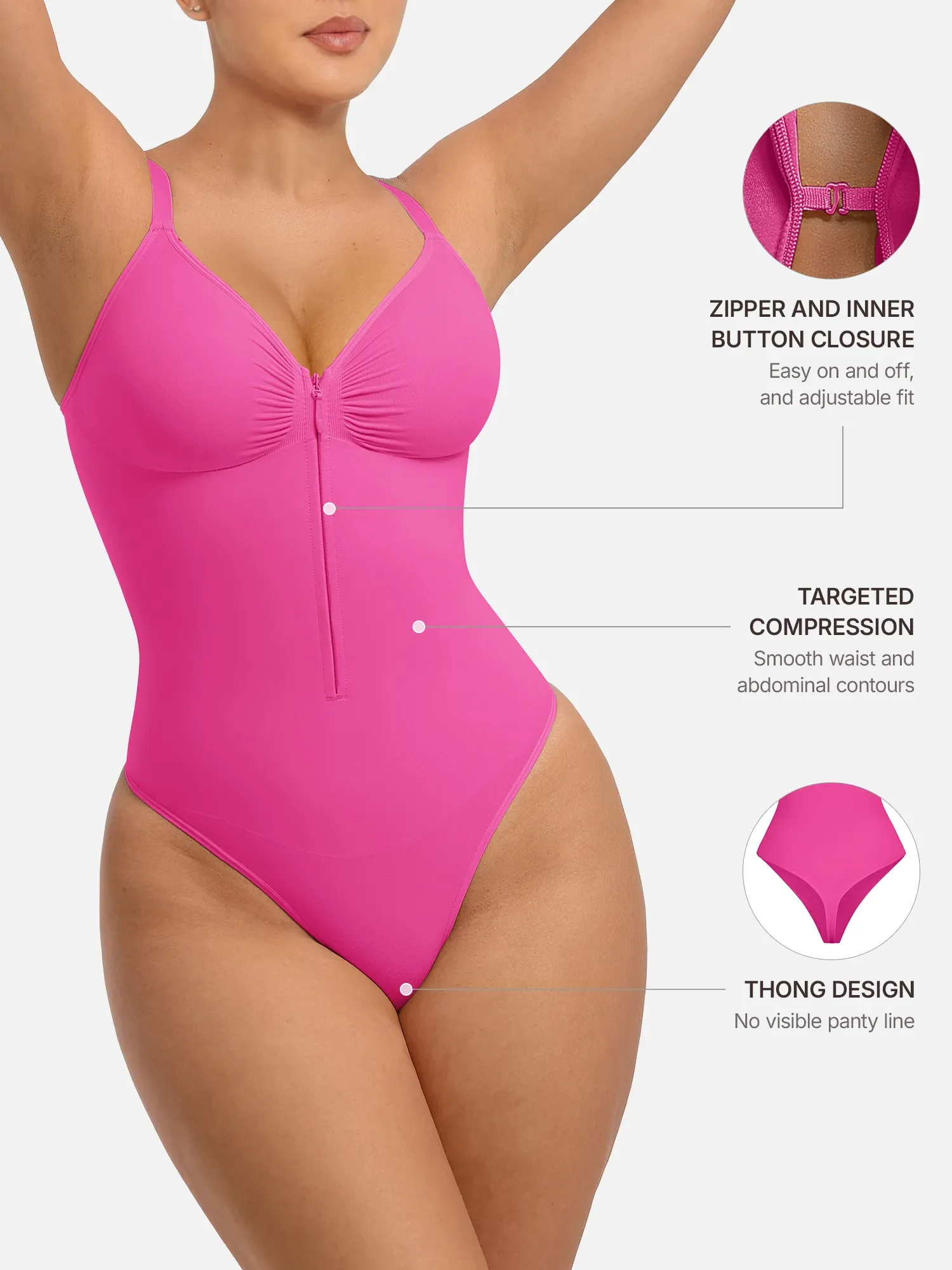 Tummy Control Seamless Zipper Bodysuit [BOGO] - Image 38