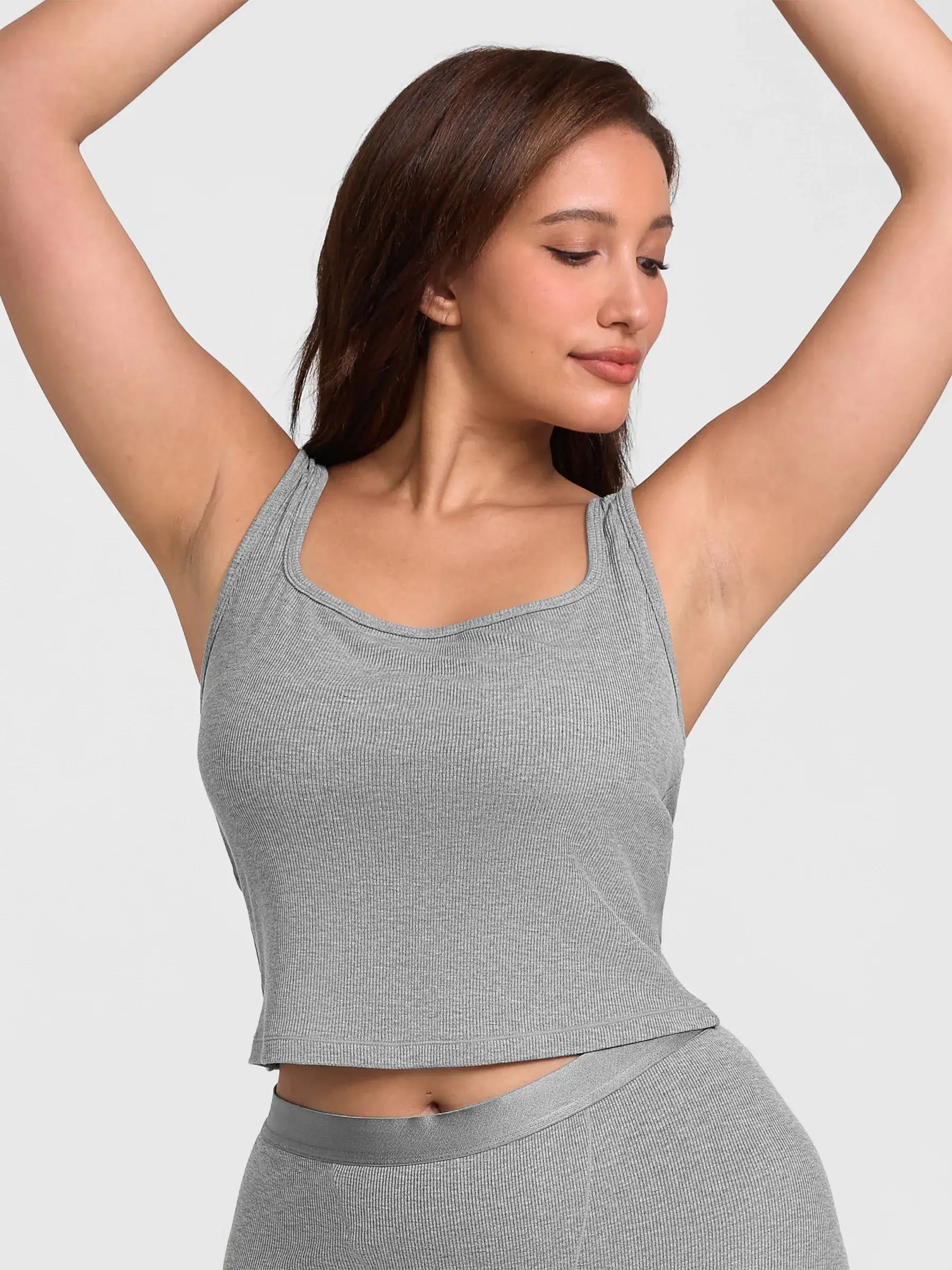 Ribbed Square-Neck Lounge Tank Top - Image 13