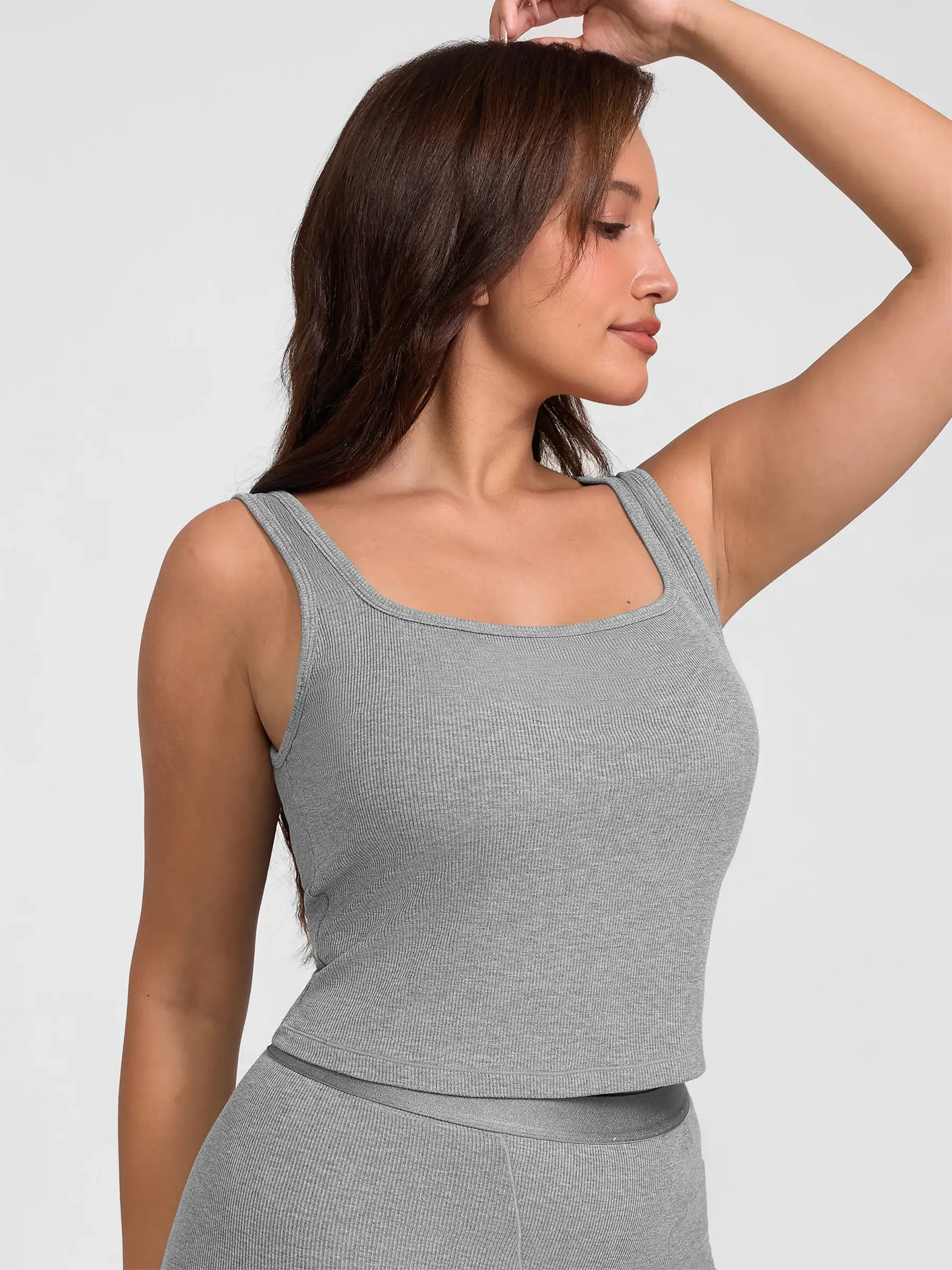 Ribbed Square-Neck Lounge Tank Top - Image 15