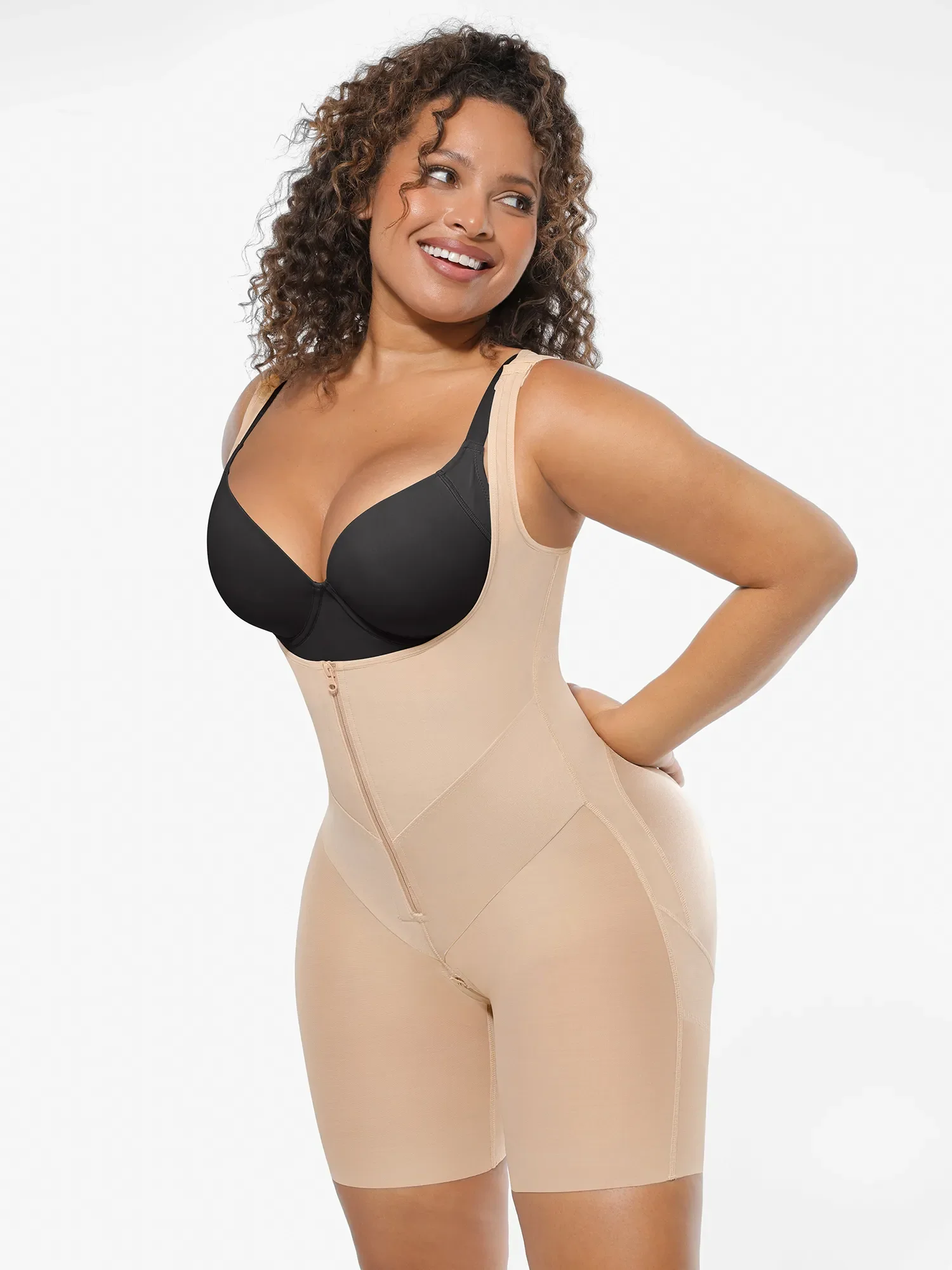 V-Shaped Shaping Lift Bodysuit & Unlined Soft Bra Bundle - Image 17