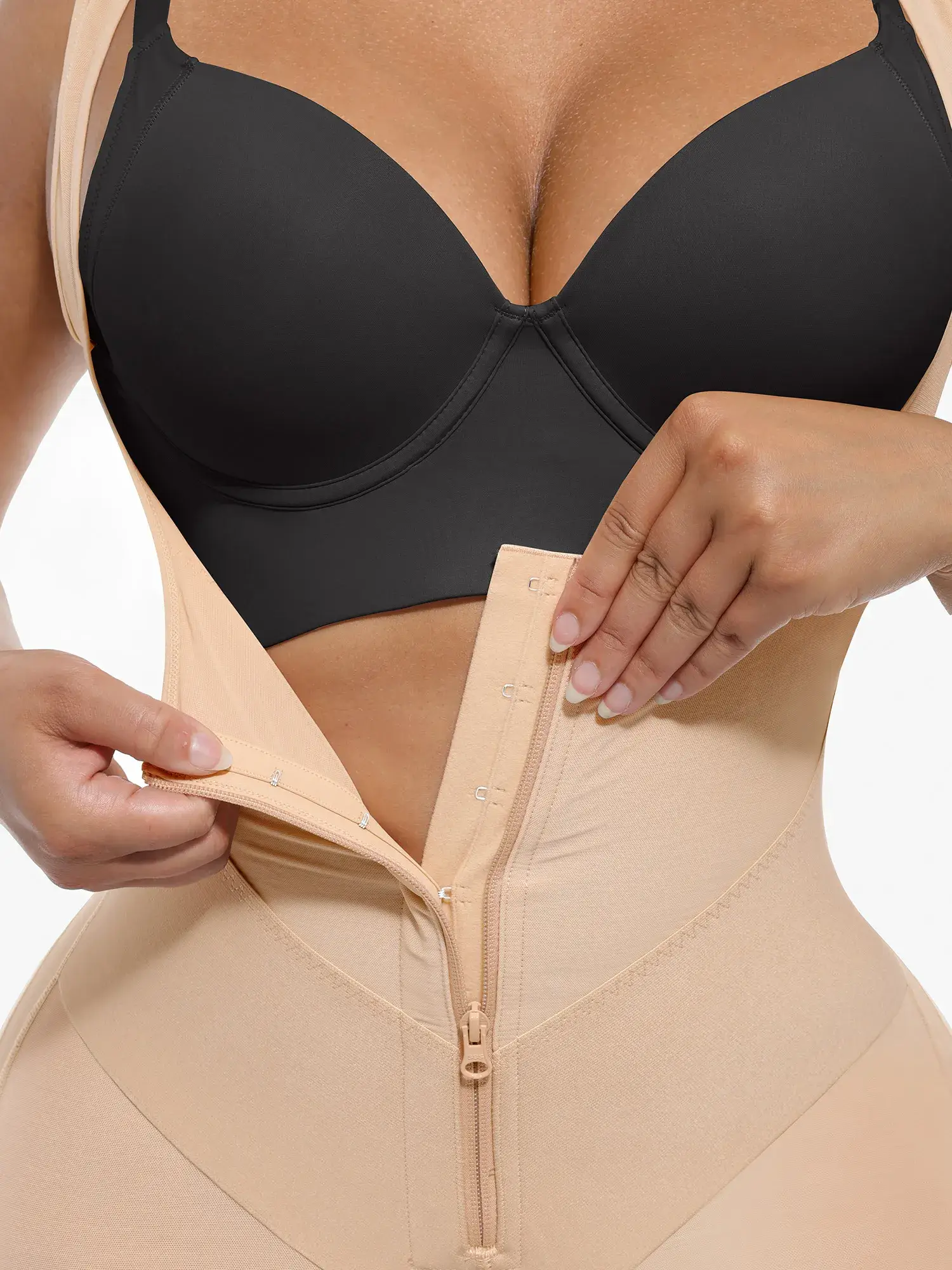 V-Shaped Faja Tummy Control Butt Lift Bodysuit - Image 16