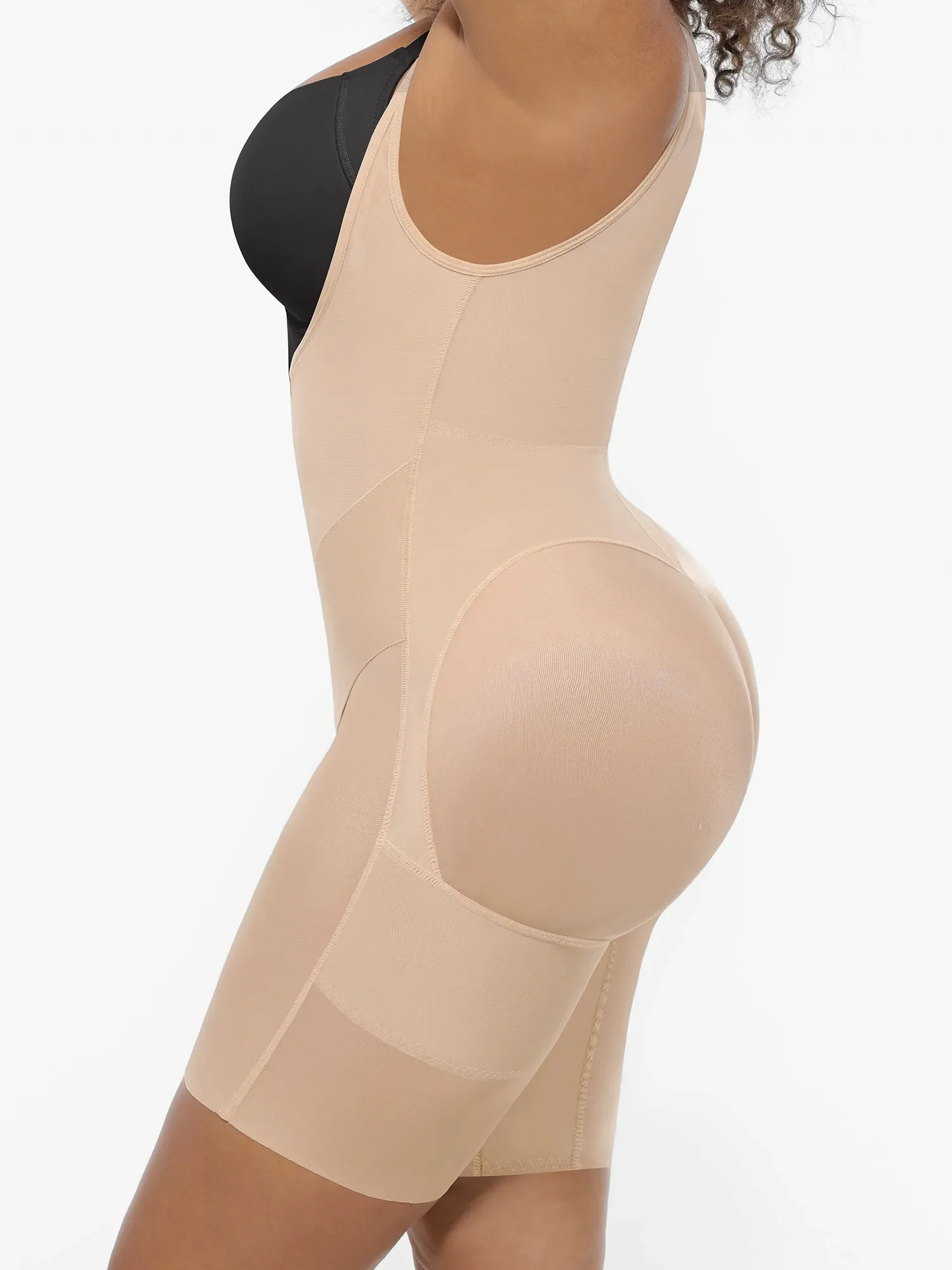 V-Shaped Faja Tummy Control Butt Lift Bodysuit - Image 15