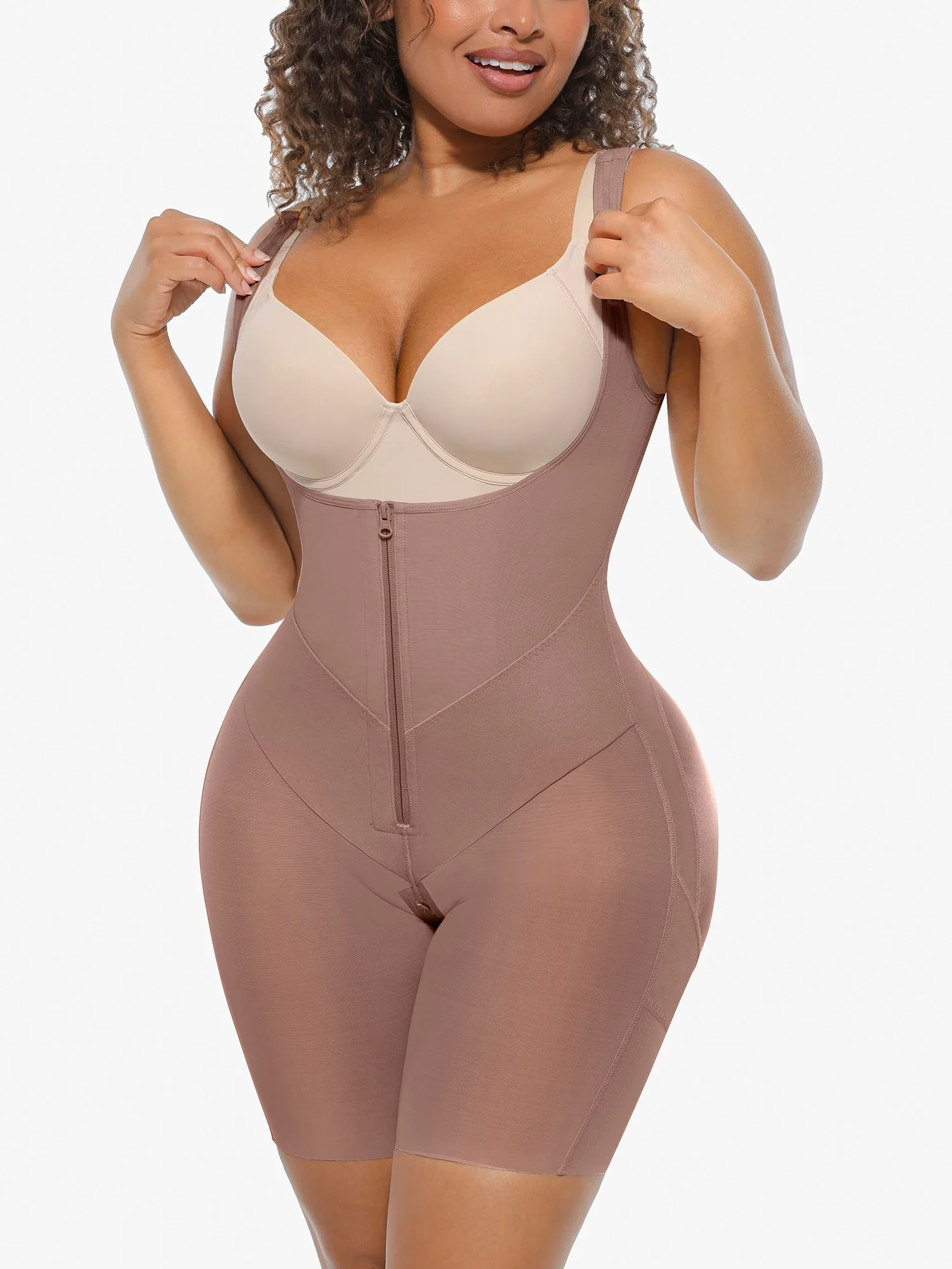 V-Shaped Faja Tummy Control Butt Lift Bodysuit - Image 19