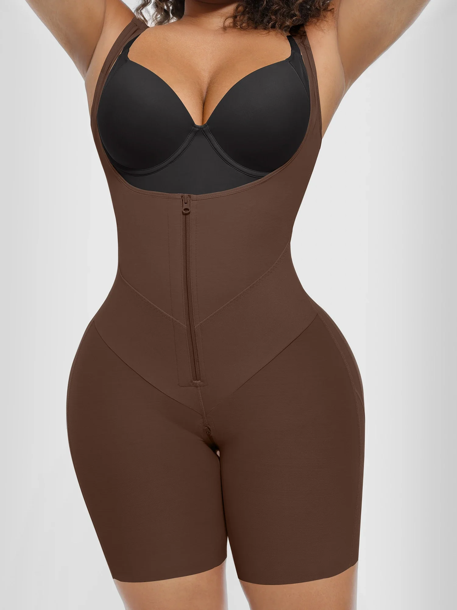 V-Shaped Faja Tummy Control Butt Lift Bodysuit - Image 24