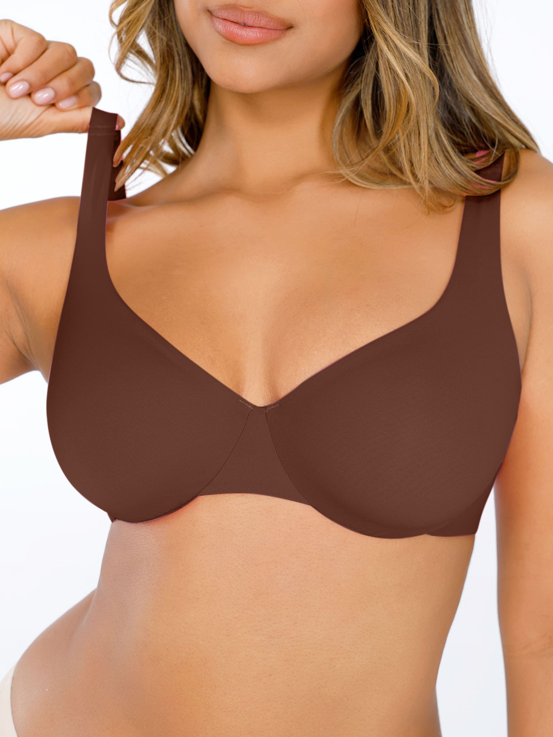 Adjustable-Strap Underwire Plunge Bra - Image 23