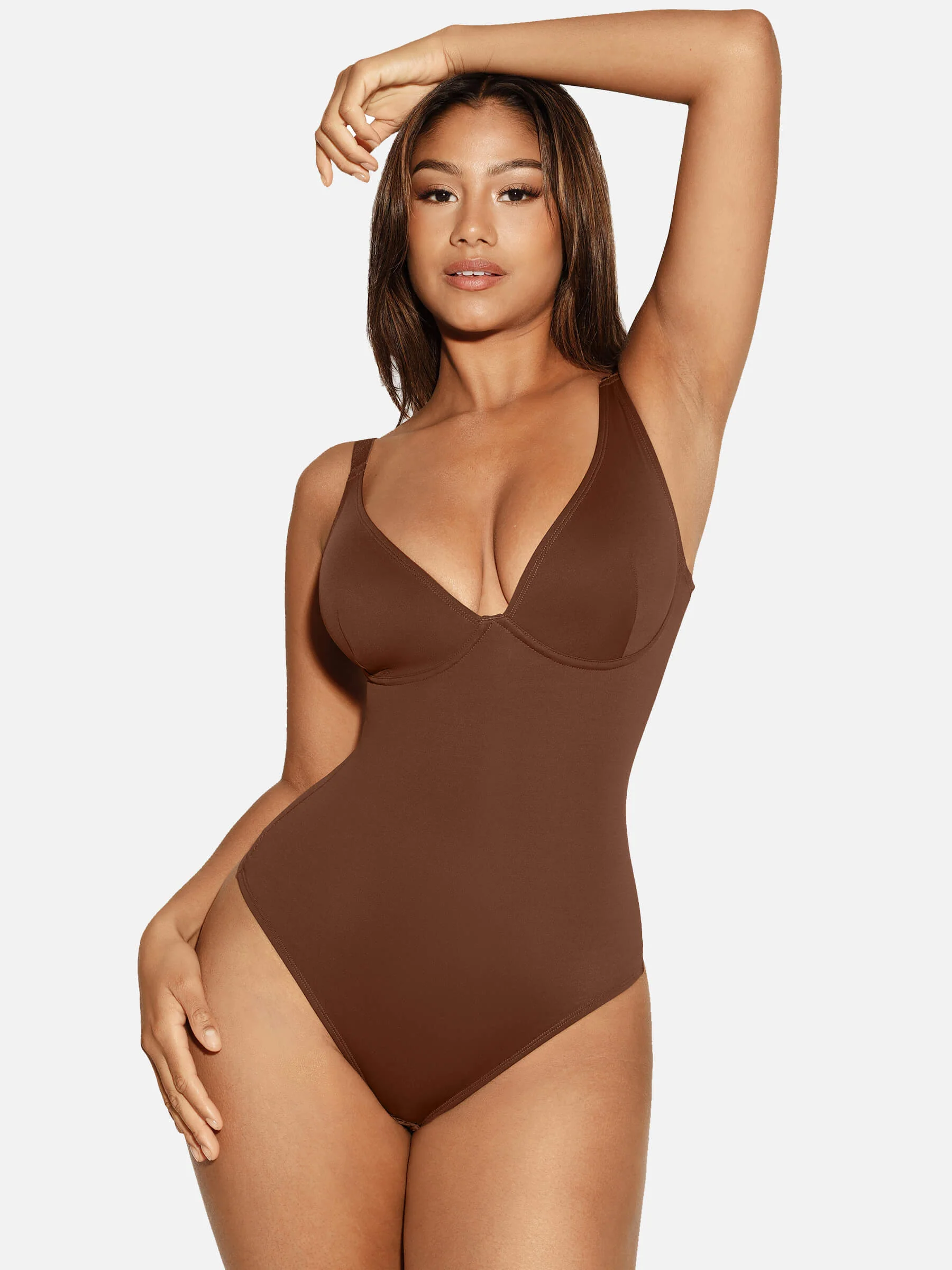 V-Plunge Tummy Control Stretch Bodysuit - Image 8