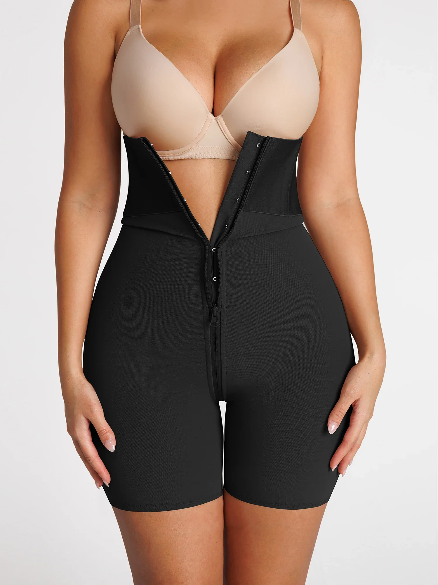Tummy Control Wide Waistband Shaping Shorts - Image 3