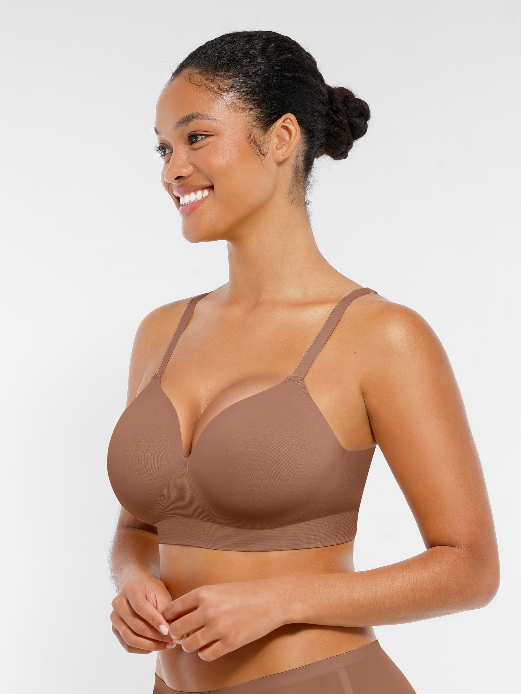 Wireless Seamless Push-Up V-neck Bra - Image 13
