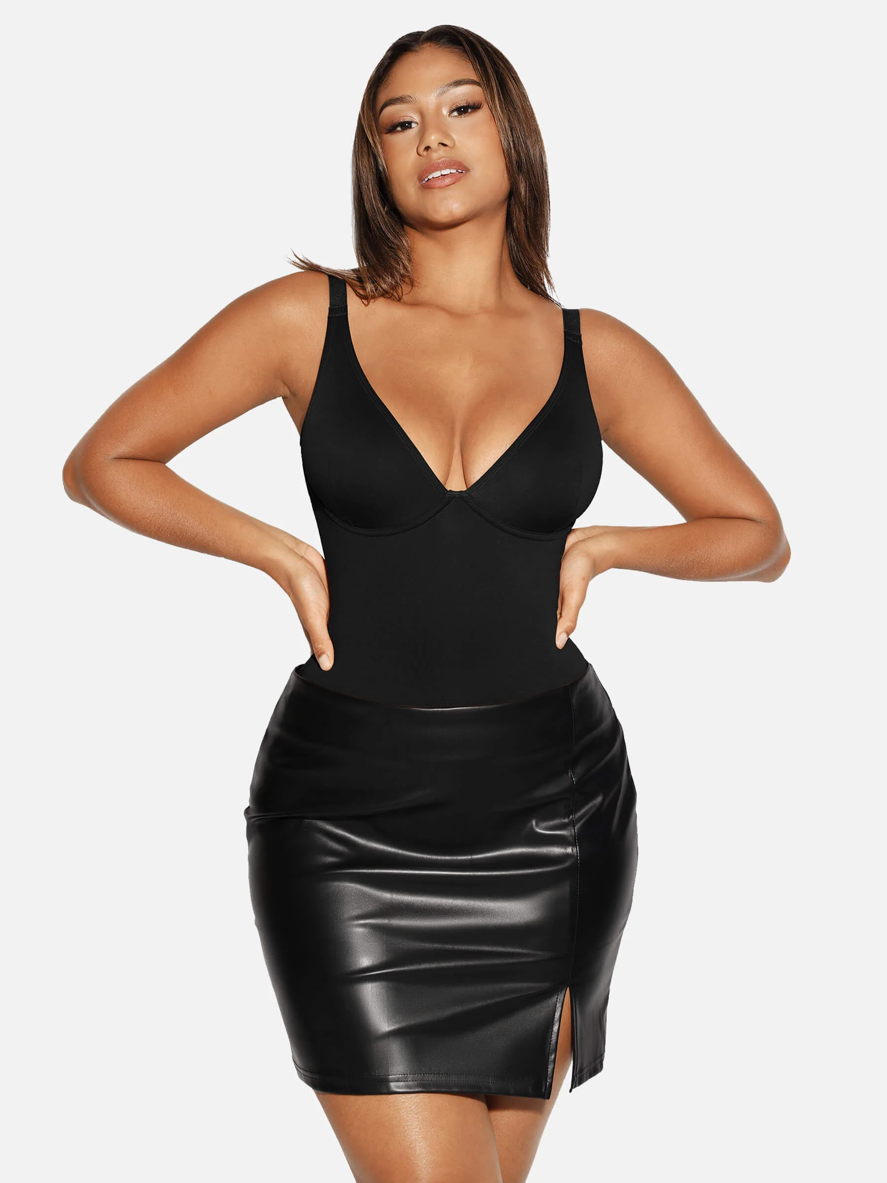 V-Neck Tummy Control Sculpt Bodysuit - Image 16