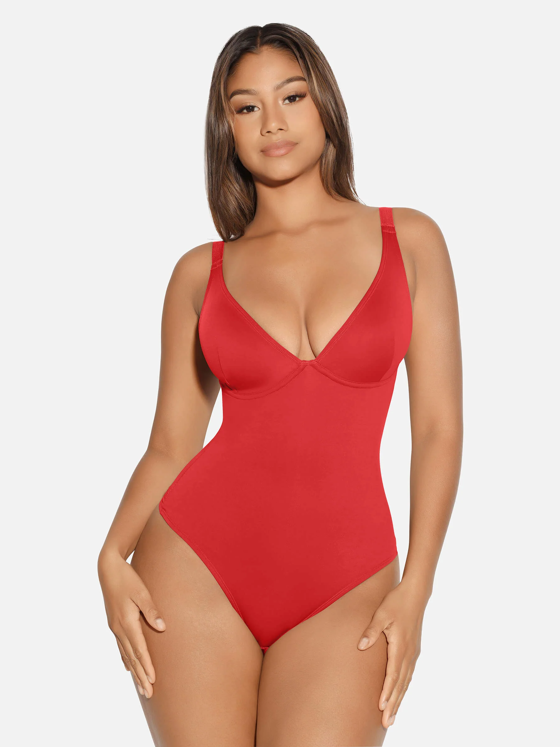 V-Neck Tummy Control Sculpt Bodysuit - Image 34