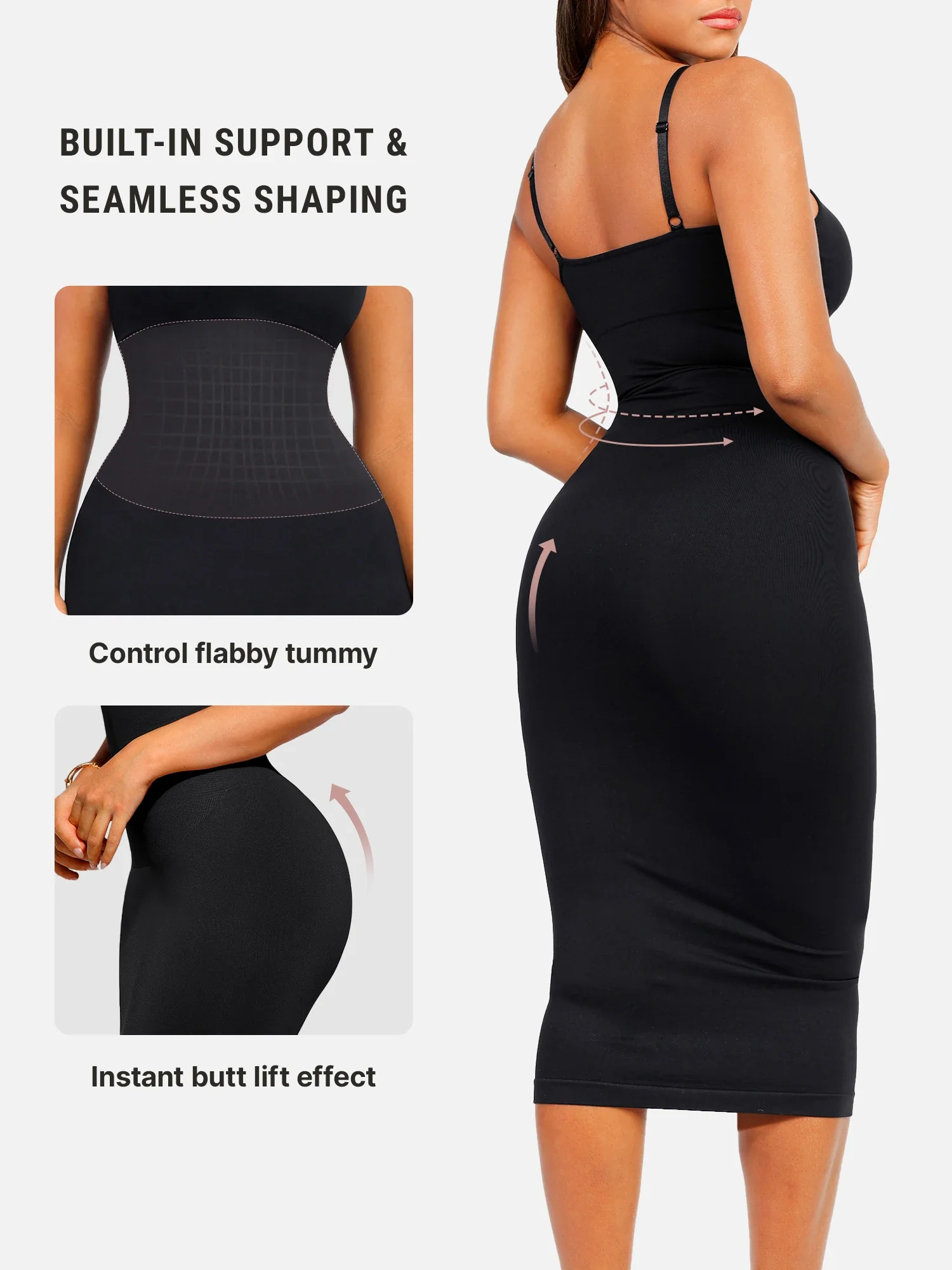 Smooth Dress & No-Show Shorts Set - Image 4